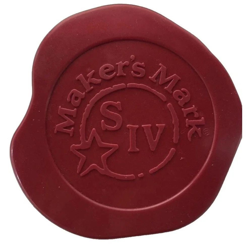 MAKER'S MARK S IV Bar Coaster Set  of Four Red Silicon Whiskey Drinks Cocktails